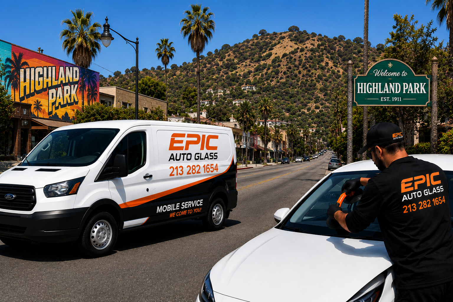 Highland Park auto glass service