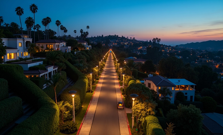 Beverly Hills aerial view auto glass service coverage area
